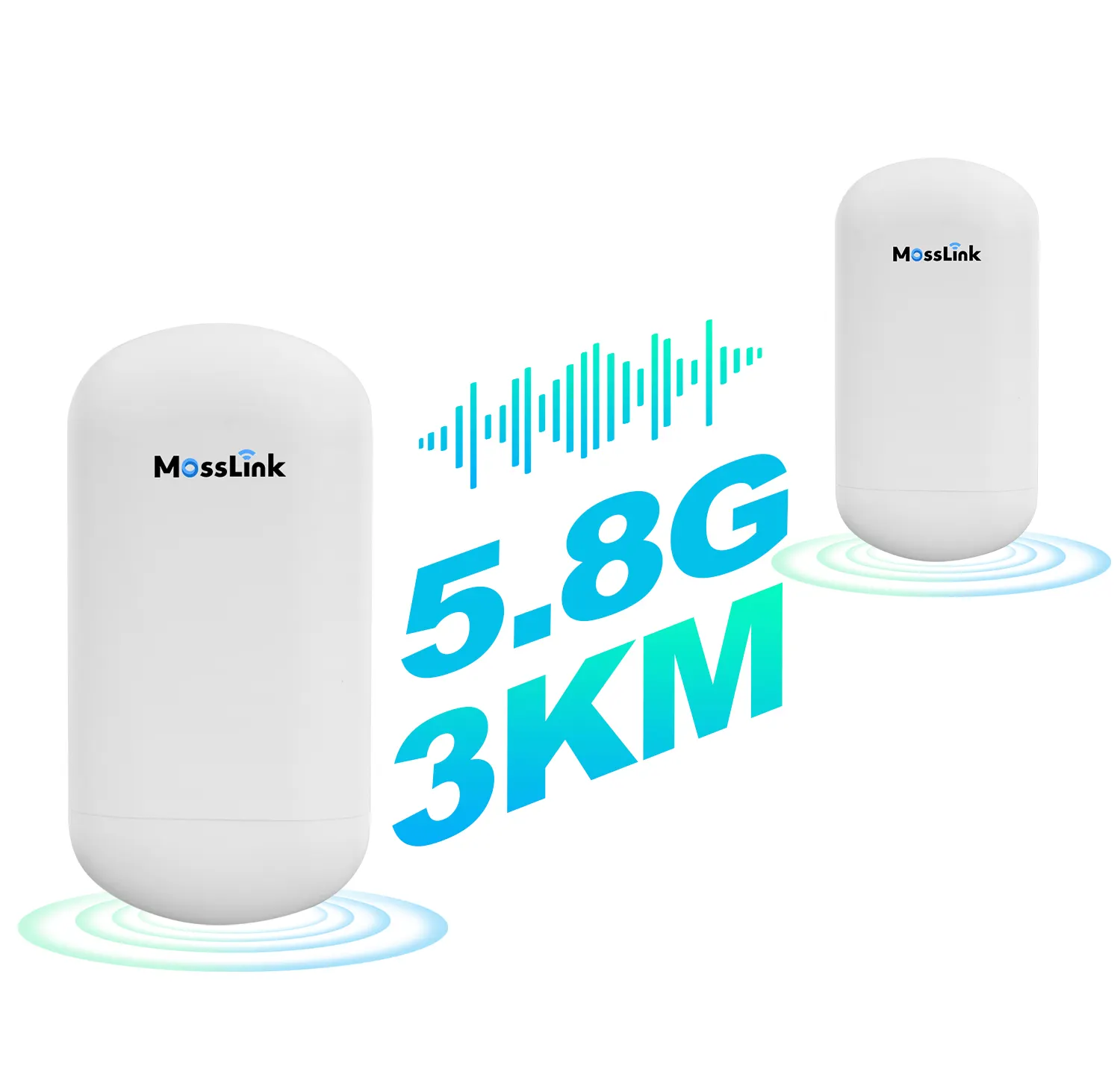 Mosslink 5.8Ghz Draadloze Brug Buiten 1-2Km Lange Afstand Netwerk Repeater 450Mbps Point To Point Access Point Point 4G Router