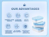 Lumennaturale trois en un solide lave-vaisselle tablettes de nettoyage spécial maison détergent doux eau sel effervescent Vente en gros