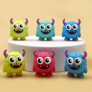 Cuentas de silicona con diseño de monstruo para llaveros de bolígrafo, colores surtidos, diseño 3D, seguras para bebés a partir de 3 meses - Product Image 4
