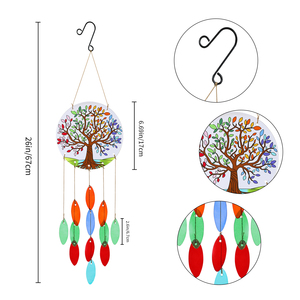 Sáng Tạo Kính Cuộc Sống Cây Gió Chuông Mặt Dây Chuyền Trang Chủ Trang Trí Tường Cửa Sổ Treo Sơn Cho Trẻ em' Phòng - Product Image 5