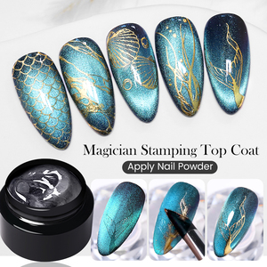 BORN PRETTY 5ml Magician Stamping Top Coat, Gel Transparente Sin Limpieza para Estampado de <span class=keywords><strong>Uñas</strong></span>, Pintura para <span class=keywords><strong>Uñas</strong></span>, Polvo Cromado - Product Image 4