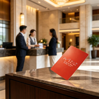 Impression personnalisée de cartes-clés d'hôtel, carte à puce RFID en PVC, 55x90mm, coins arrondis, double face, couleur pleine, résistante à l'huile, imperméable