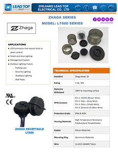 Luminaires LED nécessitant un contrôle crépusculaire, prix usine, prise Zhaga Book18 - Product Image 2