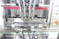 Machine de remplissage, de bouchage et d'étiquetage haute précision à 4 buses pour shampoing, gel douche, savon liquide, crème et lotion en pot