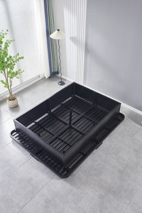 Mới nhất thiết kế nền tảng khung giường kim loại giường đôi đôi Nữ Hoàng Kích thước ký túc xá giường cơ sở sắt đen Hiện Đại Đồ nội thất khách sạn nhiệm vụ nặng nề - Product Image 3