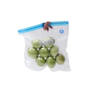 Sac d'emballage sous vide avec valve d'aspiration à glissière/sac d'aspiration scellé sous vide/sac en plastique sac alimentaire sous vide