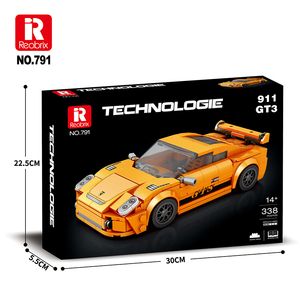 Reobrix 338 Pezzi Blocchi da Costruzione Auto Sportiva Porsche GT3, Modello da Corsa Arancione Compatibile con Serie Technic, Regalo - Product Image 3