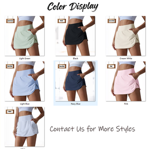 Gonna Sportiva da Donna 2026 per Corsa e Yoga, Vita Alta, Effetto Fresco, Stile Tennis, Finto Due Pezzi, per Danza e Allenamento - Product Image 5