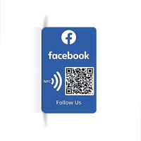 Alta frecuencia programable Google Review NFC Tarjeta de visita Código QR Sin contacto Social Media Sharing Phone NFC Card