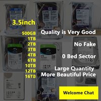 Großhandel 100% SATA3 3,5 Zoll 6TB HDD Metallgehäuse 7200 U/min Interne SATA 3.0 Generalüberholte Festplatte für Überwachung CCTV DVR NVR Sicherheit