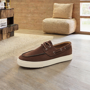 Nouvelles chaussures bateau à lacets pour hommes, respirantes, avec empeigne en maille, soutien de la voûte plantaire, semelle extérieure plate en caoutchouc, printemps, automne, hiver - Product Image 2