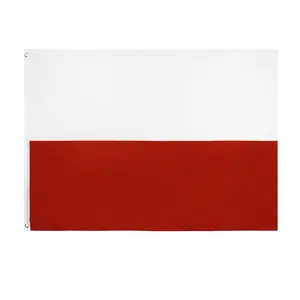 Wholesale Flag Poland Country with Grommets for Decoration Advertising