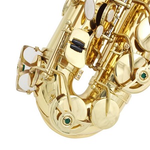 Saxophone alto en lautre en la, laqué or, instrument à vent en bois avec étui de transport, gants, chiffon de nettoyage, brosse, sangle de saxophone, sourdine - Product Image 6