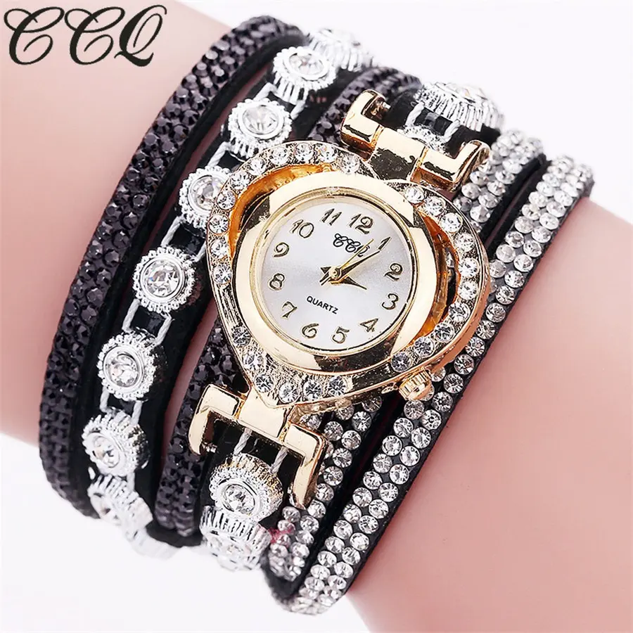 Reloj de pulsera de cuarzo con incrustación de diamante para mujer, pulsera de lujo con forma de amor, OEM, WW131