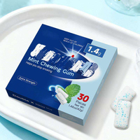 Chewing-gum à la menthe OEM, formule sans sucre, complément alimentaire à base de plantes pour la santé bucco-dentaire, adulte, 60 pièces par bouteille