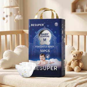 Couches jetables pour bébés de la série Premium Star Castle, infusées à l'essence naturelle de canneberge anti-irritation, OEM ODM Marque Privée Vente en Gros - Product Image 1