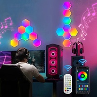 2024 bricolage musique Sync Smart RGBIC Quantum créatif hexagone applique murale pour salle de jeux salon