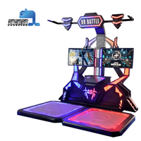 Máquina de Juego de Realidad Virtual Interactiva de Metal para Interiores, Multijugador Comercial para Parques Temáticos de Realidad Virtual, Simulador de Conducción 9D 6DOF para 2 Jugadores