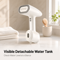 Défroisseur Vapeur Portable 1200W Haute Puissance Anti-Brûlure à Sec, Idéal pour un Repassage Vertical en Déplacement
