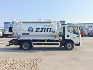 4x2 RHD Euro 2 export FAW sewer dredging truck in stock, 10m³ tank volume, liftable self-discharging design - Product Image 2