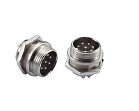 Soulin GX16 M16 connecteurs d'aviation 7 broches mâle connecteur métallique prise pour câble vidéo