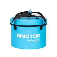 SINOTOP personnalisé imprimé Logo 13L PVC stockage extérieur pliant étanche pêche seau voyage Camping plage pêche