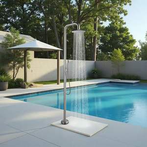 Grifo <span class=keywords><strong>de</strong></span> ducha <span class=keywords><strong>de</strong></span> pie para exteriores <span class=keywords><strong>de</strong></span> alta gama, <span class=keywords><strong>de</strong></span> acero inoxidable, para playa, con agua fría y caliente - Product Image 6