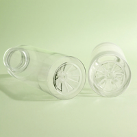 300ml LOGO personnalisé bouteille de boisson ronde en plastique PET de qualité alimentaire avec bouchon bouteilles de jus de mangue jetables transparentes en gros