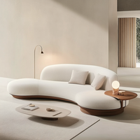 Ensemble de canapé au design japonais de style Wabi-Sabi moderne de couleur noyer Attachements de jambe en tissu technique sans lavage pour éponge de centre commercial vivant à la maison