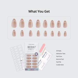 BTArtbox Soft Gel False Fake <b>Nails</b> <b>Set</b> High Quality Wholesale Medium Shape Almond Cat Eye Designer French <b>Nails</b> Press on - Product Image 6