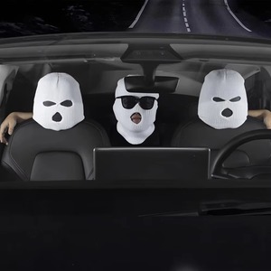 Balaclava noire en tricot à 3 trous, masque facial complet pour le cyclisme et les sports de plein air - Product Image 4