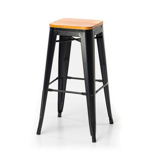 Vente directe d'usine, chaises <span class=keywords><strong>de</strong></span> <span class=keywords><strong>bar</strong></span> en <span class=keywords><strong>métal</strong></span>, tabourets <span class=keywords><strong>de</strong></span> <span class=keywords><strong>bar</strong></span>, coussin en <span class=keywords><strong>bois</strong></span>, chaises hautes modernes - Product Image 2