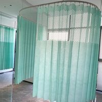 Rideau d'hôpital jetable en maille à œillets, antibactérien, ignifuge, de haute qualité, pour cloisonnement hospitalier
