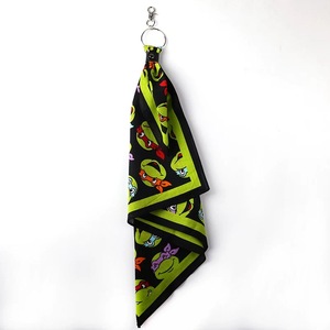 Bandana Quadrata Grande in Puro Cotone con Design Personalizzato <span class=keywords><strong>delle</strong></span> <span class=keywords><strong>Tartarughe</strong></span> <span class=keywords><strong>Ninja</strong></span> a Forma di Rana Verde - Product Image 2