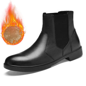 Botas de Invierno para Hombre, de Moda, Estilo Ejecutivo, de Cuero, con Forro Grueso y Cálido, Transpirables, Antideslizantes y con Absorción de Impactos - Product Image 1