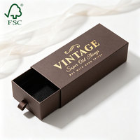 Boîte à tiroir coulissant haut de gamme, emballage en carton rigide imprimé sur mesure, emballage de luxe pour marque de détail haut de gamme, emballage pour bijoux, collier