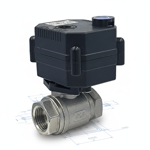 Válvula de Bola de Acero Inoxidable con Brida DN32-DN100, Actuador Eléctrico, Válvula Eléctrica para Automatización Industrial - Product Image 1