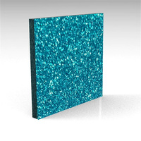 Planche en acrylique transparente Yageli Design YGL personnalisée avec paillettes multicolores, matériau brillant, pour stockage et affichage, taille et logo personnalisables