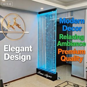 Mur d'eau à bulles avec éclairage LED aux couleurs changeantes, fontaine d'intérieur, panneau mural à bulles d'eau - Product Image 4