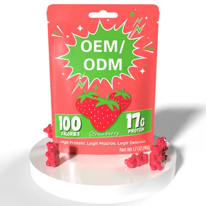 Bonbons Gommes Protéinés à la Pastèque Marque Blanche OEM 17g Végétaliens/Protéines de Lactosérum pour la Croissance Musculaire et l'Énergie Adulte - Product Image 1
