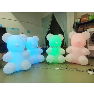 Modèle d'ours gommeux gonflable mignon avec lumière LED pour la décoration de Noël