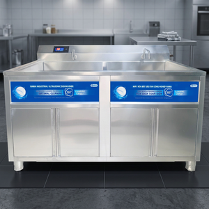 Lave-vaisselle à ultrasons commercial pour restaurants, hôtels et cantines, nettoyage de la vaisselle à haute efficacité Rama RB-1500S - Product Image 1