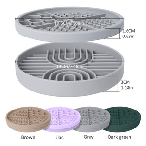 Thân Thiện Với Môi Silicone Chậm Trung Chuyển Liếm Mat Non-Slip Pet Bát Với Nắp Thực Phẩm Tương Tác Đồ Chơi Câu Đố Cho Chó Và Mèo - Product Image 4