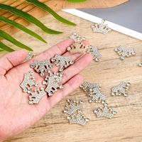 24 pièces cristal strass couronne bijoux embellissement pour bricolage à la main cheveux accessoires vêtements fête décorations cadeau boîte robe