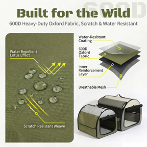 Dört Mevsim Evrensel Büyük Köpek ve Kedi Kafesi Araba Dış Mekan Yarı Kapalı Oxford Kumaş Çadır Kolay Kurulum Temizlenebilir - Product Image 2