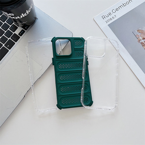 Agujero de disipación de calor TPU inyección de combustible Marco de PC transparente Fundas Para Celular Fundas de teléfono móvil para <span class=keywords><strong>iPhone</strong></span> 16 <span class=keywords><strong>Pro</strong></span> <span class=keywords><strong>Max</strong></span> <span class=keywords><strong>12</strong></span> 13 14 15 - Product Image 4