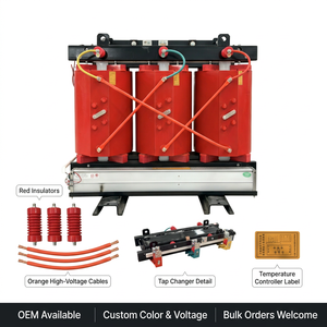 Transformateur sec à résine coulée cuivre/aluminium 500 kVA 2500 kVA 10 kV/0,4 kV IEC 60076 Triphasé <span class=keywords><strong>SCB</strong></span> - Product Image 6