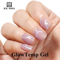 Vernis Gel Thermochromes à Changement de Couleur, Gel UV/LED Soak Off pour Ongles, Couleurs Unies, DIY Salon, Faible MOQ