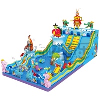Toboggan gonflable commercial personnalisé pour enfants, château gonflable en PVC pour parc, toboggan animalier à vendre