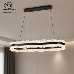 Modern Metal Pendant <b>Light</b> Dimmable Remote Tricolor <b>LED</b> Adjustable Height <b>For</b> Indoor Dining <b>Room</b> Home Villa Hotel - Product Image 1